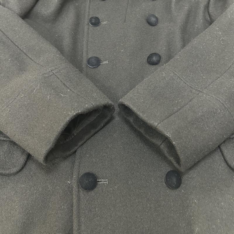 コムデギャルソン COMME des GARCONS コート コート一般 80s 90s ダブルブレストロングコート ベルベット ウール くるみボタン ブラック - 無地 黒 / ブラック / black メンズ USED 古着 中古 50156436