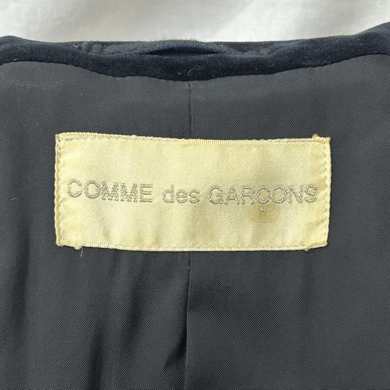 コムデギャルソン COMME des GARCONS コート コート一般 80s 90s ダブルブレストロングコート ベルベット ウール くるみボタン ブラック - 無地 黒 / ブラック / black メンズ USED 古着 中古 50156436