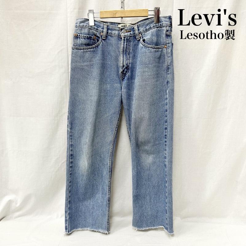 リーバイス Levi s パンツ デニム、ジーンズ LESOTHO製 505 REGULAR FIT デニムパンツ ライトブルー W31 L32 - 無地 水色 / ライトブルー / メンズ USED 古着 中古 50156439