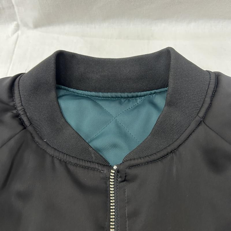 古着 USED ジャケット、上着 ジャンパー、ブルゾン HAIGHT ヘイト REVERSIBLE SATIN JACKET black XL XL 刺繍 黒 / ブラック / black X 緑 / グリーン / green メンズ USED 古着 中古 50156442