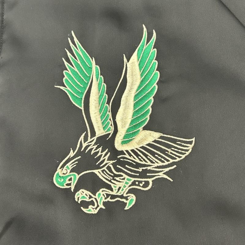 古着 USED ジャケット、上着 ジャンパー、ブルゾン HAIGHT ヘイト REVERSIBLE SATIN JACKET black XL XL 刺繍 黒 / ブラック / black X 緑 / グリーン / green メンズ USED 古着 中古 50156442