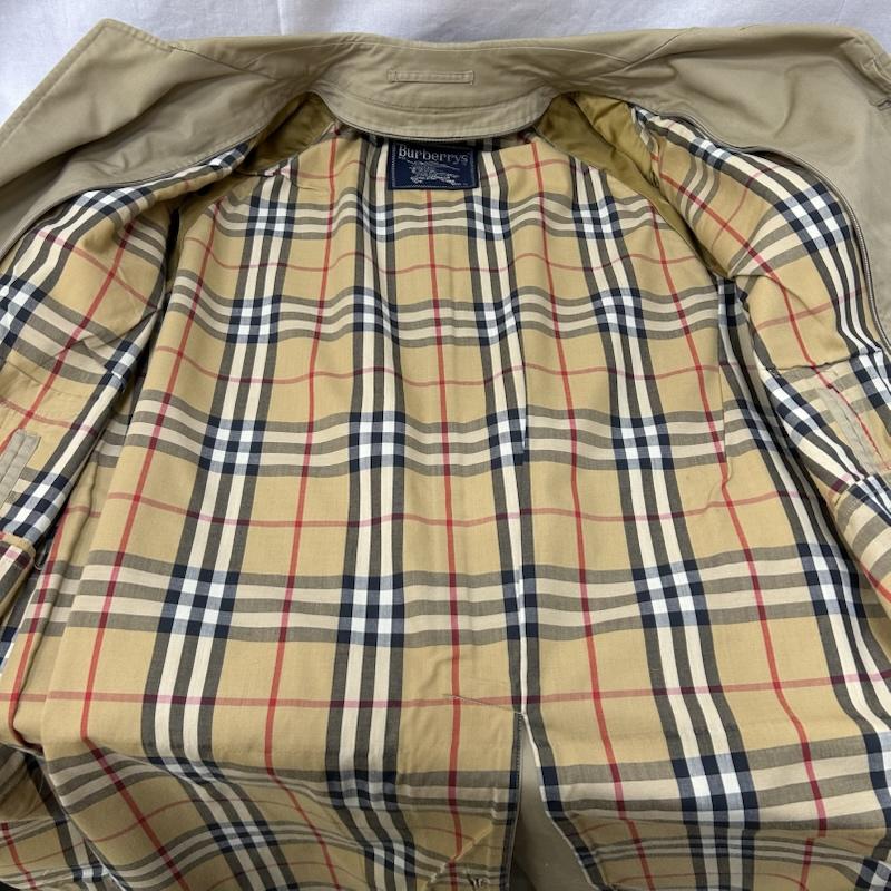 古着 USED コート コート一般 BURBERRYS  ライナー付きステンカラーコート ベージュ ノバチェック ※名前刺繍有 - 無地 X チェック ベージュ / ベージュ / beige メンズ USED 古着 中古 50156448