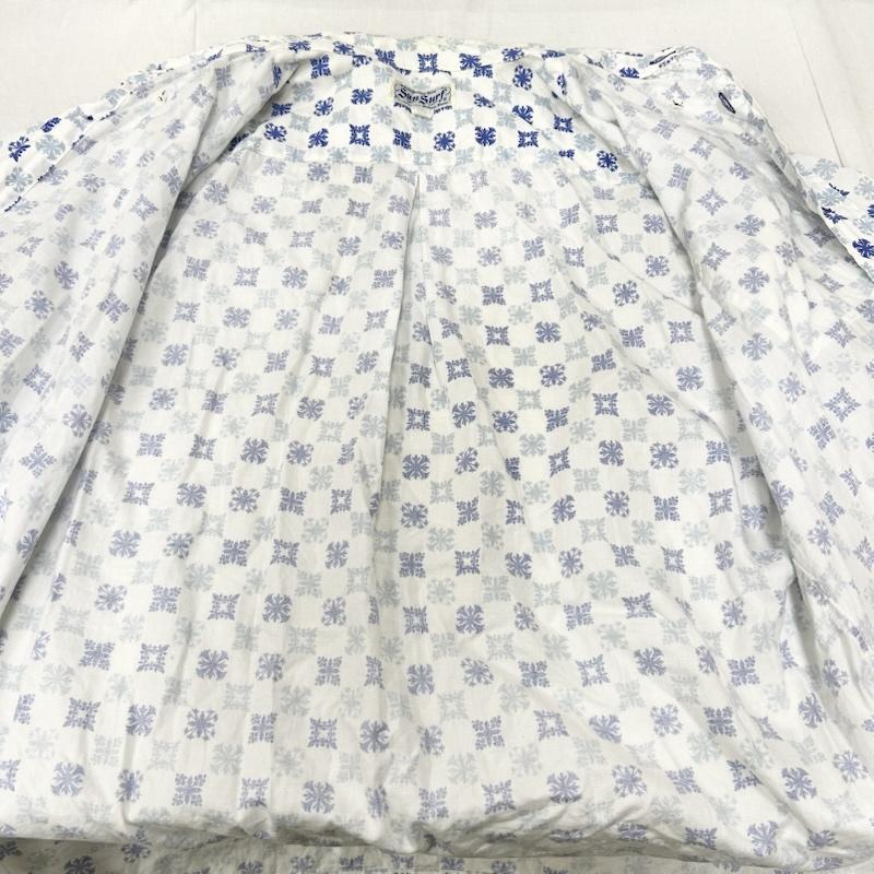 サンサーフ SUN SURF シャツ、ブラウス 半袖 東洋エンタープライズ アロハシャツ パターン柄 white×blue M M 総柄 白 / ホワイト / white X 青 / ブルー / blue メンズ USED 古着 中古 50156451