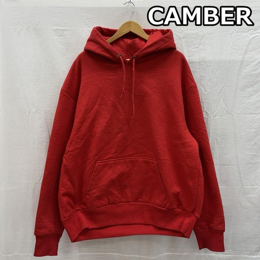 キャンバー CAMBER パーカー 長袖 USA製 ワッフルライナー プルオーバー フーディ スウェット パーカー ビッグサイズ XL 赤 / レッド / red メンズ USED 古着 中古 50156478