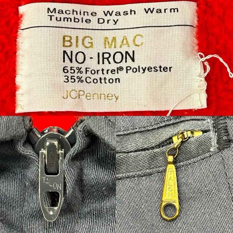 ビックマック BIGMAC ジャケット、上着 ジャンパー、ブルゾン 70s JCPenney ワークジャケット navy TALON ZIP - 無地 紺 / ネイビー / navy メンズ USED 古着 中古 50156483
