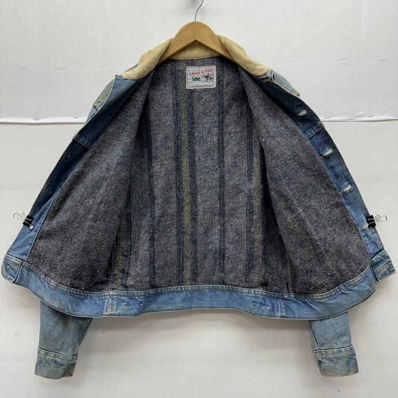リー Lee ジャケット、上着 ジャンパー、ブルゾン 80s USA製 STORM RIDER ペイント デニム ジャケット - インディゴ / インディゴ / Indigo メンズ USED 古着 中古 50156503