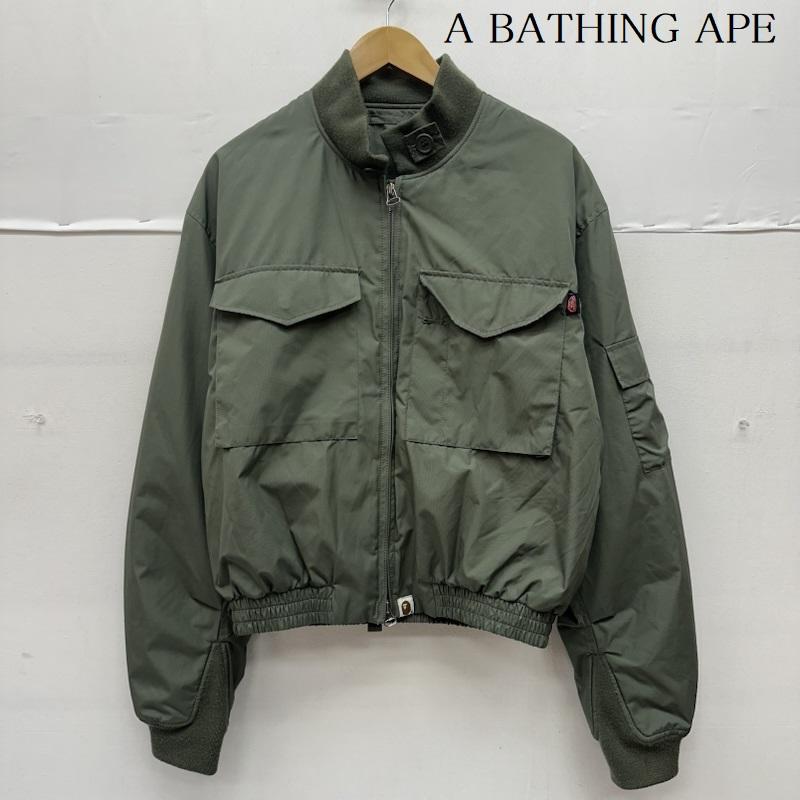 アベイシングエイプ A BATHING APE ジャケット、上着 ジャンパー、ブルゾン G8 ミリタリー フライト ジャケット M カーキオリーブ / カーキオリーブ / メンズ USED 古着 中古 50156505