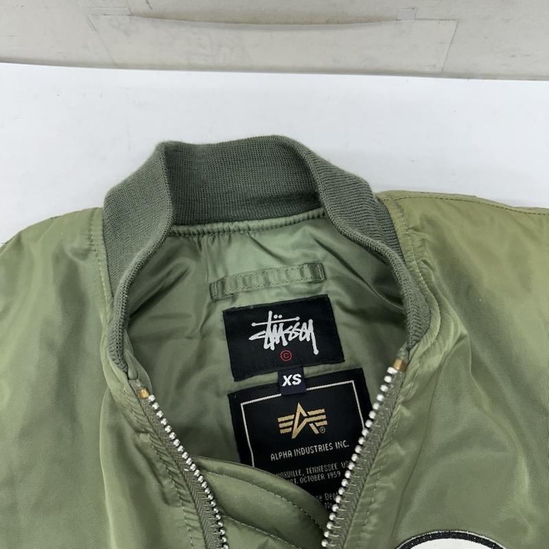 ステューシー STUSSY ジャケット、上着 ジャンパー、ブルゾン ALPHA fragment 25周年記念 MA-1 フライト ジャケット ワッペン XS カーキオリーブ / カーキオリーブ / メンズ USED 古着 中古 50156506