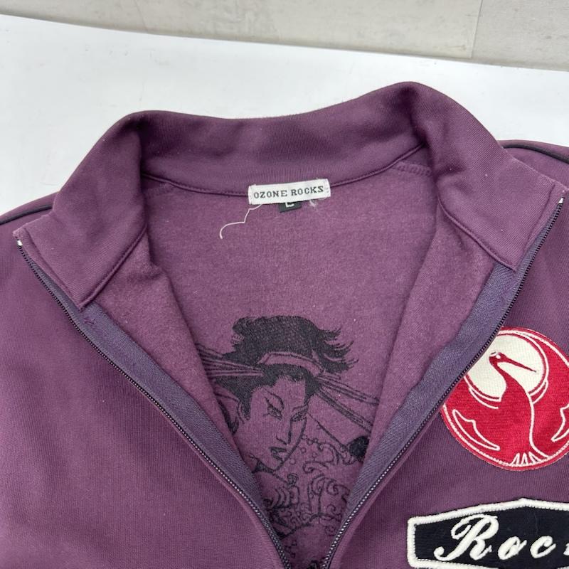 オゾン ロックス OZONE ROCKS ジャケット、上着 ジャンパー、ブルゾン 和柄 刺繍 ワッペン トラック ジャケット 8CG-0373 L 紫 / パープル / purple メンズ USED 古着 中古 50156507