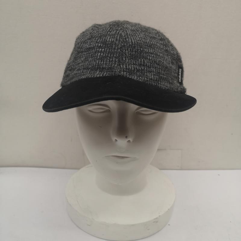 アディダス adidas 帽子 キャップ 90s ウール ニットキャップ - 黒 / ブラック / black X 灰 / グレー / gray メンズ USED 古着 中古 50156520