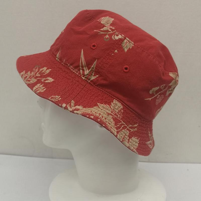 ポロバイラルフローレン Polo by RALPH LAUREN 帽子 ハット 90s 和柄 バケット ハット - 赤 / レッド / red メンズ USED 古着 中古 50156524