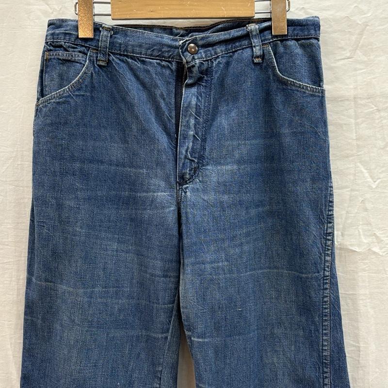 ラングラー Wrangler パンツ デニム、ジーンズ 70s USA製 ベル無しタグ TALON ジッパーフライ デニムパンツ ヴィンテージ - ロゴ、文字 インディゴ / インディゴ / Indigo メンズ USED 古着 中古 50156531