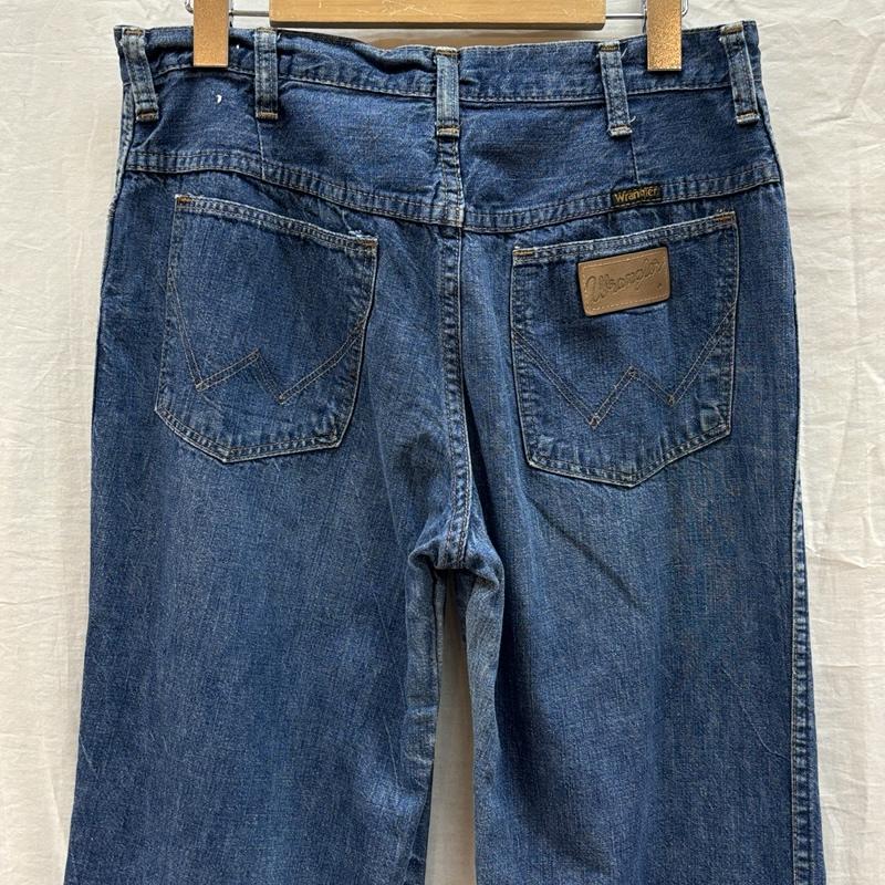 ラングラー Wrangler パンツ デニム、ジーンズ 70s USA製 ベル無しタグ TALON ジッパーフライ デニムパンツ ヴィンテージ - ロゴ、文字 インディゴ / インディゴ / Indigo メンズ USED 古着 中古 50156531