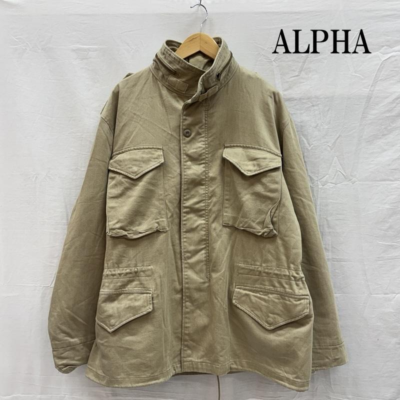 アルファ ALPHA ジャケット、上着 ジャンパー、ブルゾン 旧タグ USA製 M-65 フィールド ジャケット 8415-01-099-7842 L ベージュ / ベージュ / beige メンズ USED 古着 中古 50156532