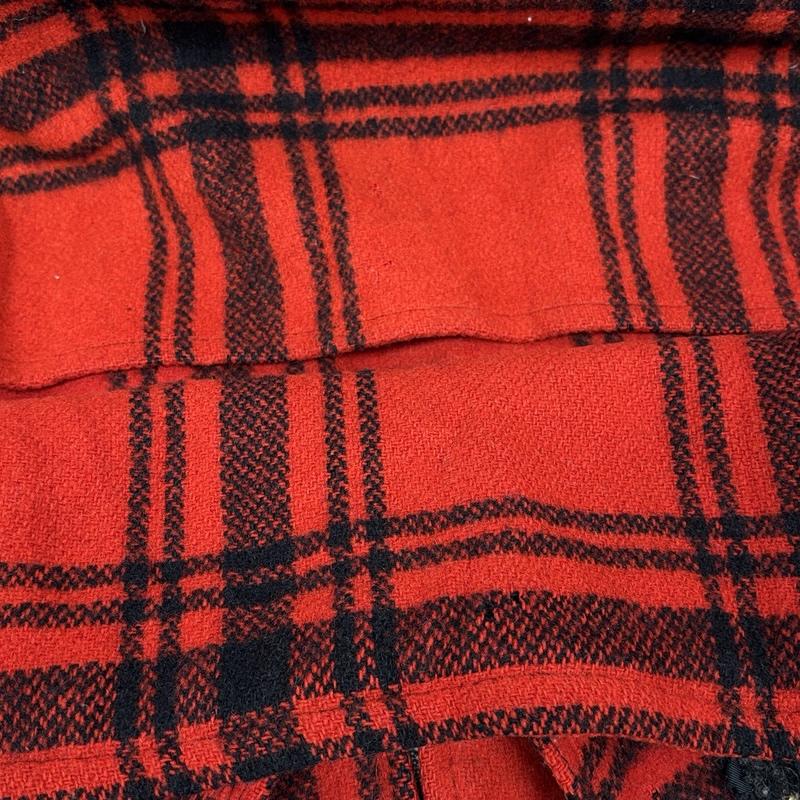 ヴィンテージ VINTAGE ジャケット、上着 ジャンパー、ブルゾン COATS CLARK ジッパー 50s 60s チェック ウール マッキーノ ジャケット ヴィンテージ - チェック 赤 / レッド / red X 黒 / ブラック / black メンズ USED 古着 中古 50156533
