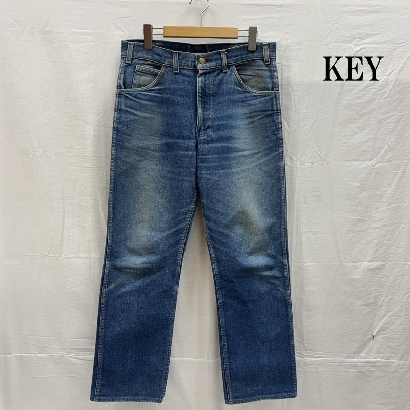 キイ KEY パンツ デニム、ジーンズ SADDLE KING PLUS サドルキング 70s 80s USA製 TALON ジッパー 5P ヴィンテージ デニムパンツ 32インチ インディゴ / インディゴ / Indigo メンズ USED 古着 中古 50156537