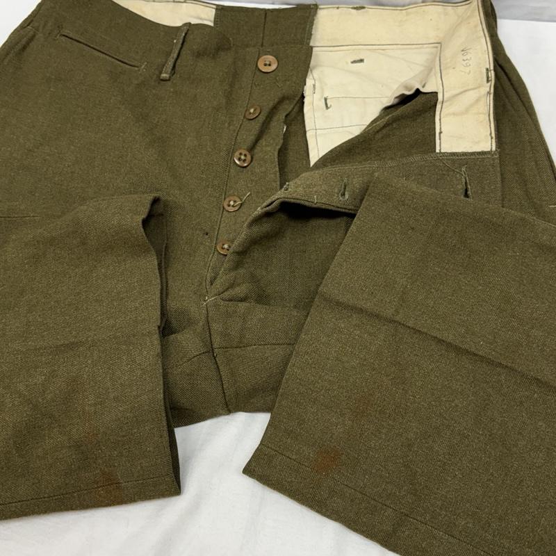 ヴィンテージ VINTAGE パンツ ワークパンツ、ペインターパンツ U.S.ARMY 40s M-1937 WOOL TROUSERS 42年 ミリタリー ウール トラウザース パンツ 34インチ メンズ USED 古着 中古 50156538