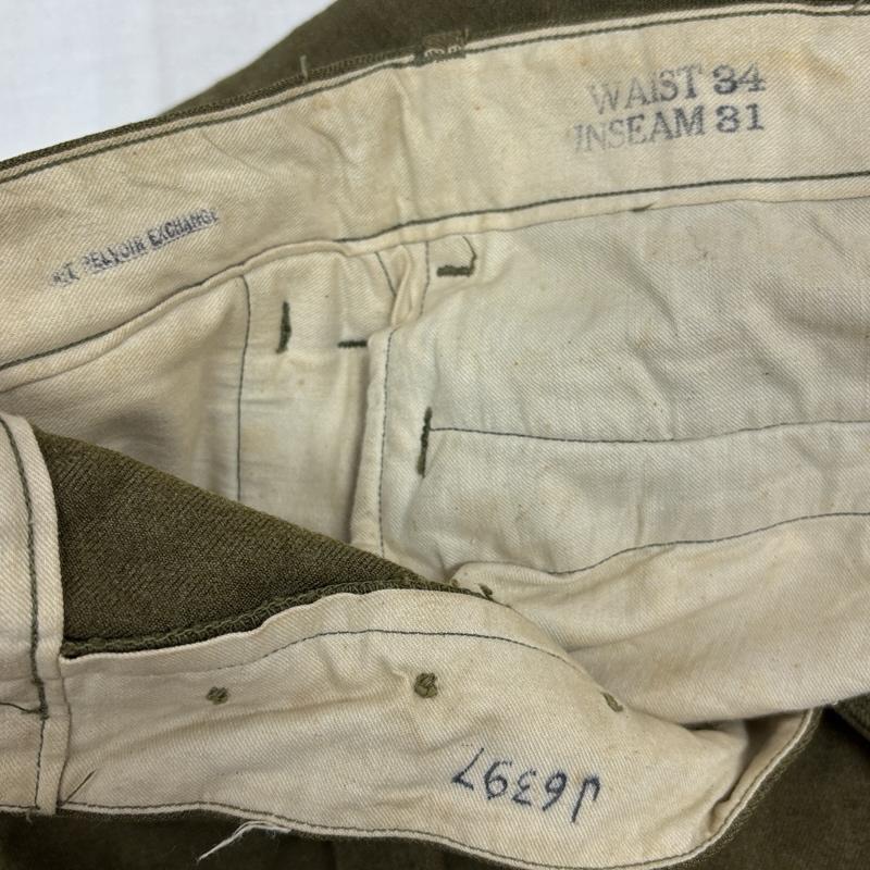 ヴィンテージ VINTAGE パンツ ワークパンツ、ペインターパンツ U.S.ARMY 40s M-1937 WOOL TROUSERS 42年 ミリタリー ウール トラウザース パンツ 34インチ メンズ USED 古着 中古 50156538