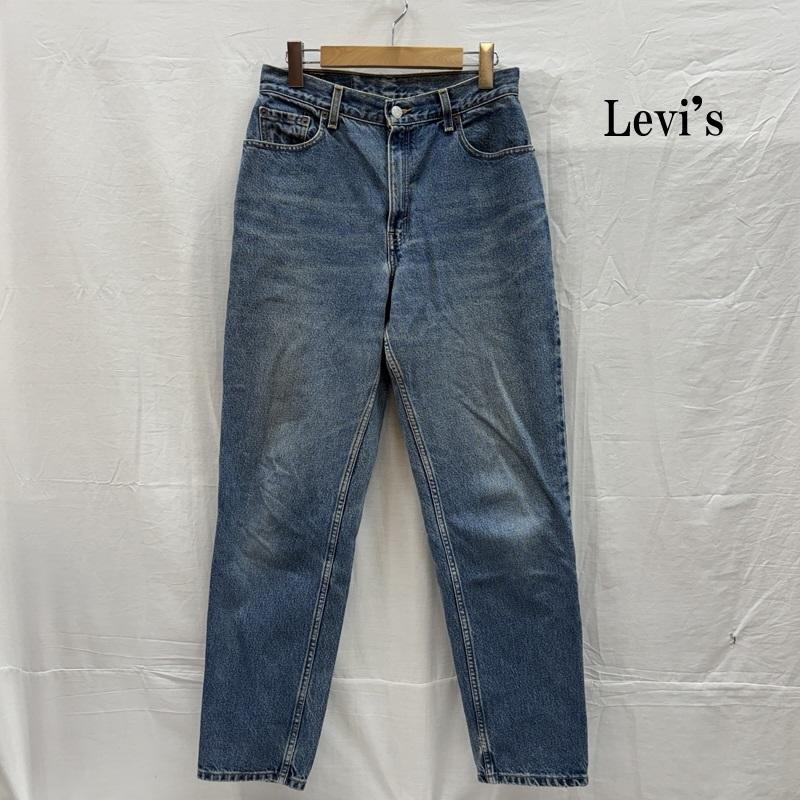 リーバイス Levi s パンツ デニム、ジーンズ 550 メキシコ製 00s 02年 テーパード ジッパーフライ デニムパンツ 8 ワンポイント インディゴ / インディゴ / Indigo レディース USED 古着 中古 50156541