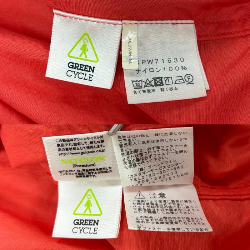 ザノースフェイス THE NORTH FACE ジャケット、上着 ジャンパー、ブルゾン コンパクトジャケット NPW71530 ナイロン マウンテンパーカー ロゴ 刺繍 フルジップ M ワンポイント X ロゴ、文字 X 刺繍 青 / ブルー / blue X 赤 / レッド / red レディース USED 古着 中古 50156557
