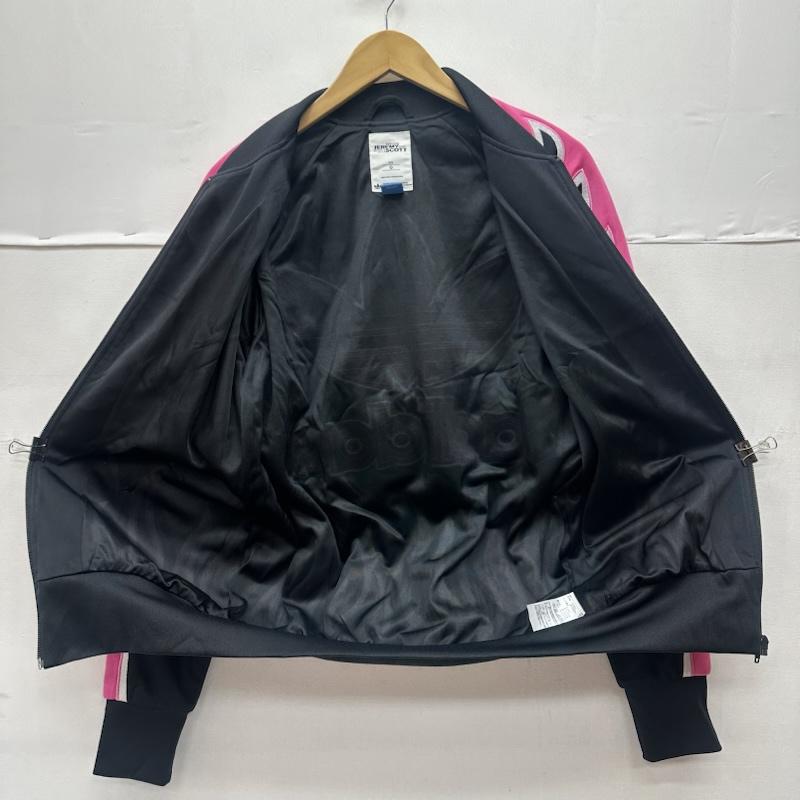 ジェレミースコット JEREMY SCOTT ジャケット、上着 ジャンパー、ブルゾン adidas ファイヤーパターン トラック ジャケット ジャージ パンツ セットアップ O27156 - 黒 / ブラック / black X 桃 / ピンク / pink メンズ USED 古着 中古 50156564