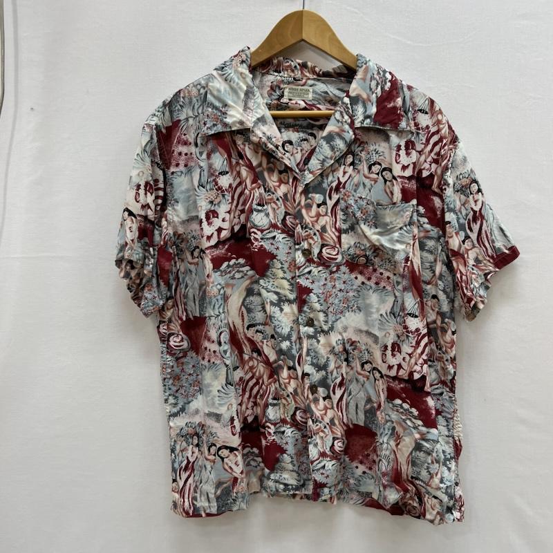 古着 USED シャツ、ブラウス 半袖 MODERN REPLICA フラガール ハワイアン アロハシャツ - メンズ USED 古着 中古 50156566