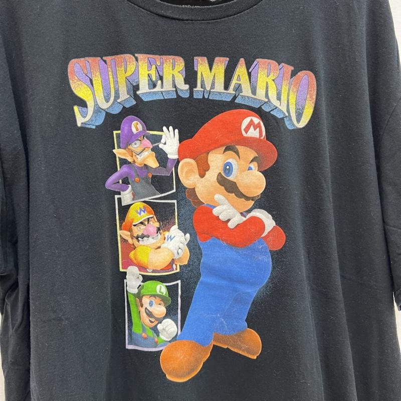 古着 USED Tシャツ 半袖 Super Mario スーパーマリオ Tシャツ 3XG - 黒 / ブラック / black メンズ USED 古着 中古 50156584