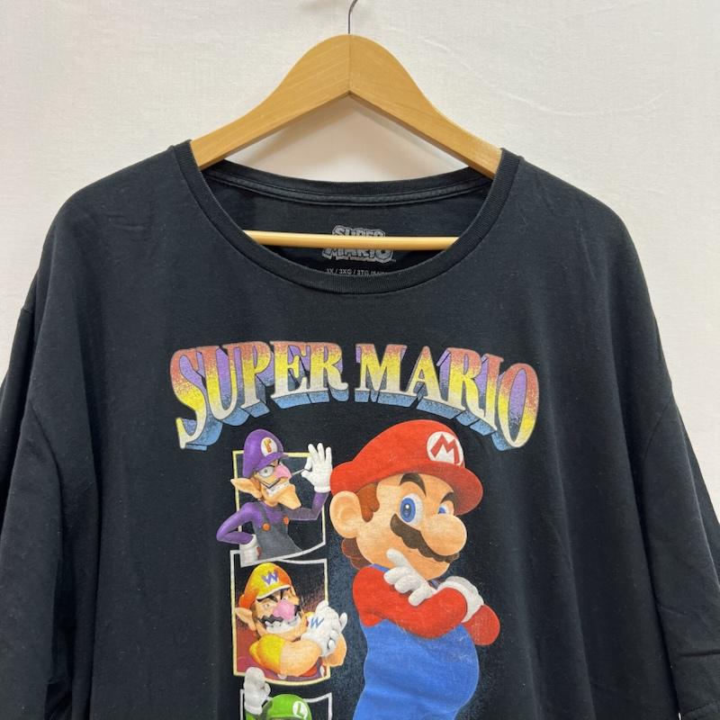 古着 USED Tシャツ 半袖 Super Mario スーパーマリオ Tシャツ 3XG - 黒 / ブラック / black メンズ USED 古着 中古 50156584