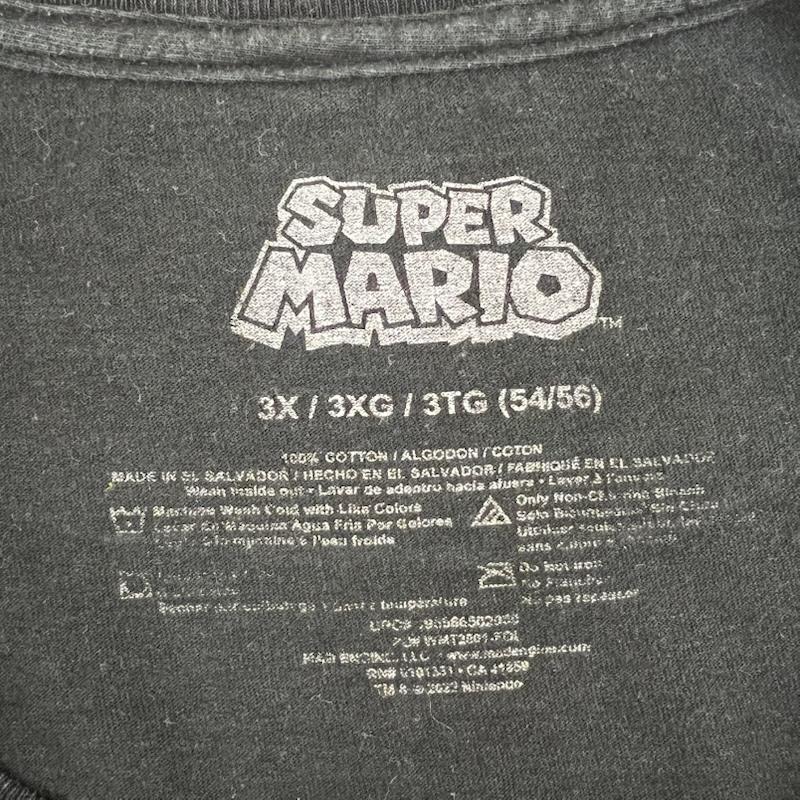 古着 USED Tシャツ 半袖 Super Mario スーパーマリオ Tシャツ 3XG - 黒 / ブラック / black メンズ USED 古着 中古 50156584