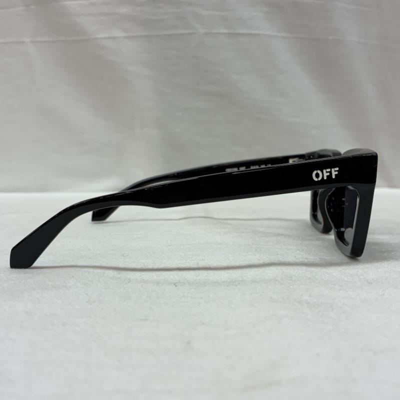オフホワイト off white めがね・サングラス サングラス PALERMO スクエア サングラス OERI086 1007 51-21 145 イタリア製 ロゴ、文字 黒 / ブラック / black X 白 / ホワイト / white メンズ USED 古着 中古 50156597