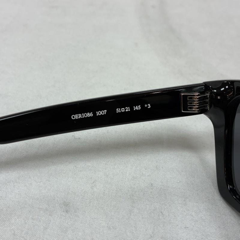 オフホワイト off white めがね・サングラス サングラス PALERMO スクエア サングラス OERI086 1007 51-21 145 イタリア製 ロゴ、文字 黒 / ブラック / black X 白 / ホワイト / white メンズ USED 古着 中古 50156597