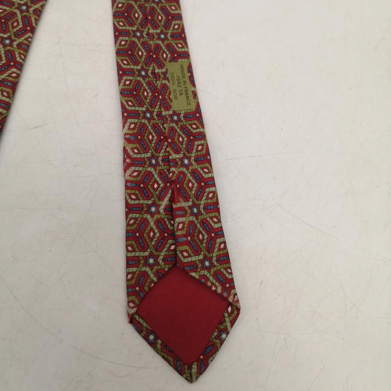 エルメス HERMES ネクタイ ネクタイ シルク ネクタイ フランス製 - 赤 / レッド / red メンズ USED 古着 中古 50156600
