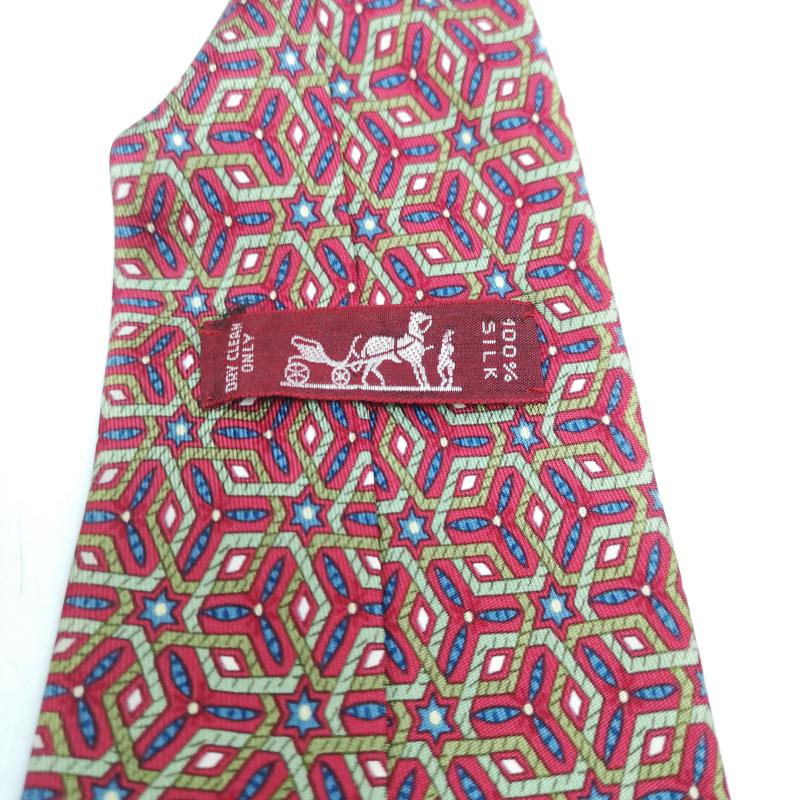 エルメス HERMES ネクタイ ネクタイ シルク ネクタイ フランス製 - 赤 / レッド / red メンズ USED 古着 中古 50156600