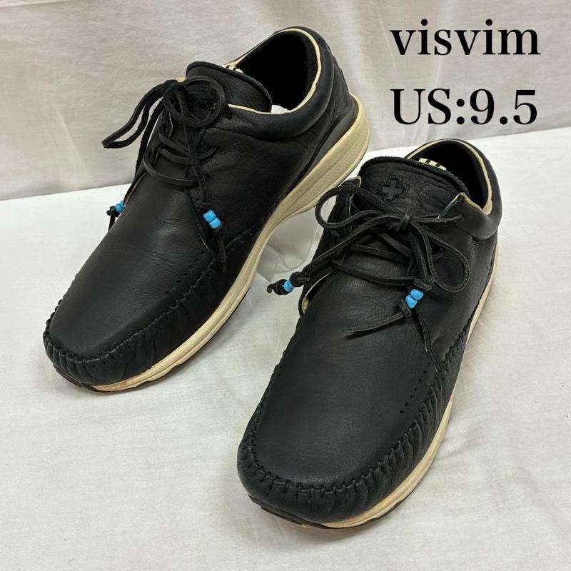 ビズビム VISVIM スニーカー スニーカー FBT モカシン レースアップ レザー シューズ US：9.5 黒 / ブラック / black メンズ USED 古着 中古 50156615