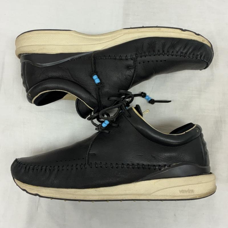 ビズビム VISVIM スニーカー スニーカー FBT モカシン レースアップ レザー シューズ US：9.5 黒 / ブラック / black メンズ USED 古着 中古 50156615