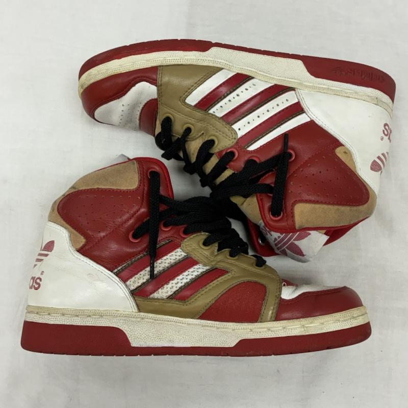 アディダス adidas スニーカー スニーカー 90s 99年製 INSTINCT HI インスティンクト ハイカット スニーカー 660035 26.0cm ロゴ、文字 赤 / レッド / red X 白 / ホワイト / white X 金 / ゴールド / gold color X 黒 / ブラック / black メンズ USED 古着 中古 50156619