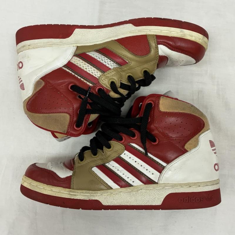 アディダス adidas スニーカー スニーカー 90s 99年製 INSTINCT HI インスティンクト ハイカット スニーカー 660035 26.0cm ロゴ、文字 赤 / レッド / red X 白 / ホワイト / white X 金 / ゴールド / gold color X 黒 / ブラック / black メンズ USED 古着 中古 50156619