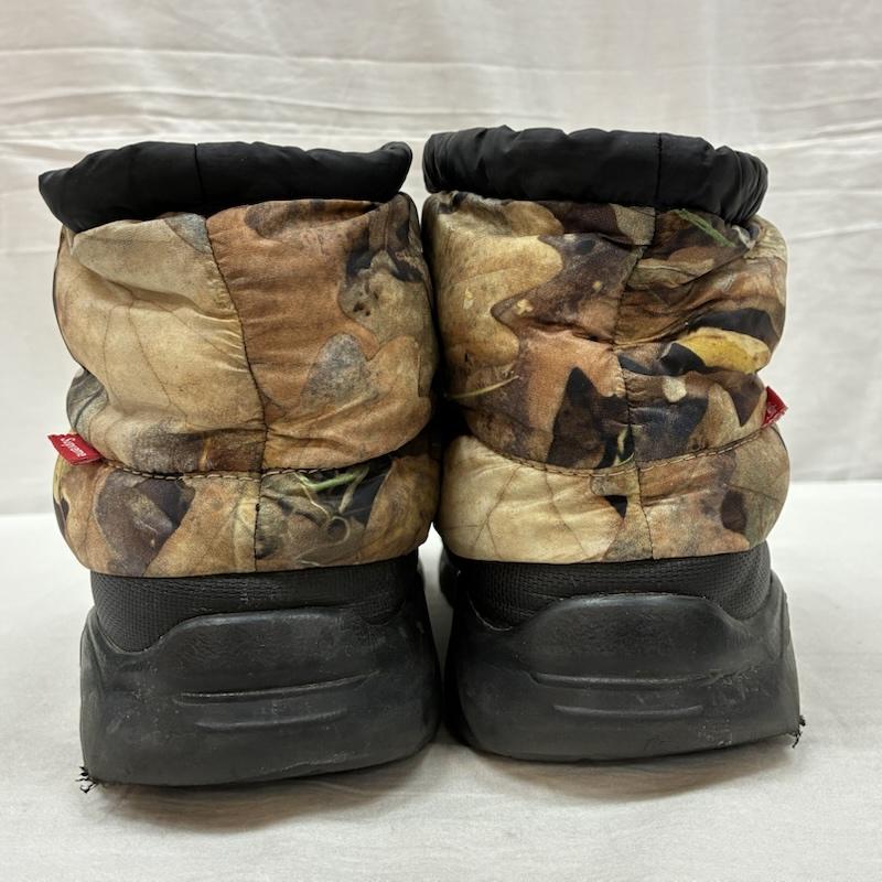 シュプリーム×ノースフェイス Supreme×THE NORTH FACE ブーツ ショートブーツ 16AW Nuptse Bootie ヌプシ ブーティ 27.0cm 総柄 X カモフラージュ柄・迷彩 X ロゴ、文字 メンズ USED 古着 中古 50156622