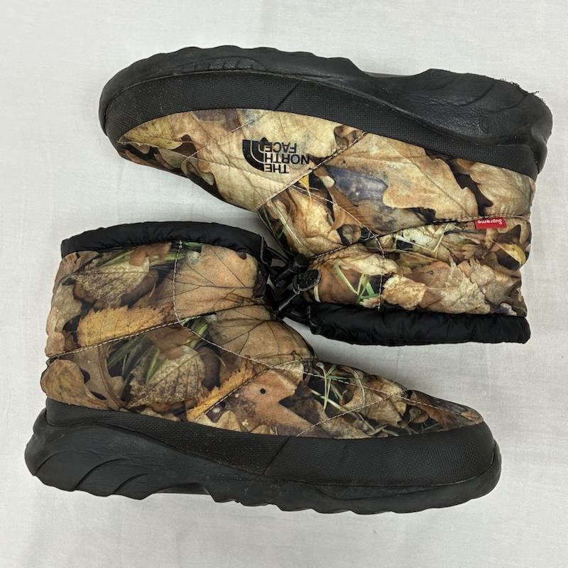 シュプリーム×ノースフェイス Supreme×THE NORTH FACE ブーツ ショートブーツ 16AW Nuptse Bootie ヌプシ ブーティ 27.0cm 総柄 X カモフラージュ柄・迷彩 X ロゴ、文字 メンズ USED 古着 中古 50156622