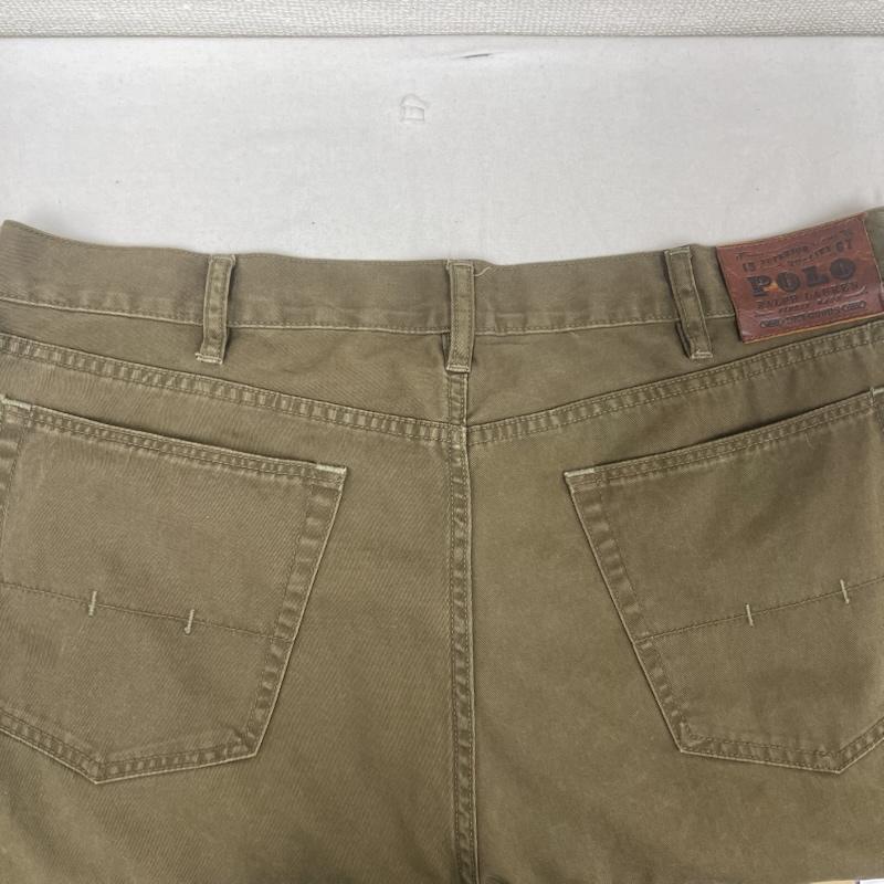 ポロラルフローレン POLO RALPH LAUREN パンツ ワークパンツ、ペインターパンツ SUPERIOR QUALITY レザー パッチ コットン パンツ TALON 38 カーキ / カーキ / khaki メンズ USED 古着 中古 50156638