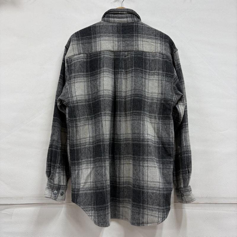 ヴィンテージ VINTAGE シャツ、ブラウス 長袖 SALOMON RIVER ウール ハーフジップ ネルシャツ チェック M チェック 灰 / グレー / gray メンズ USED 古着 中古 50156640