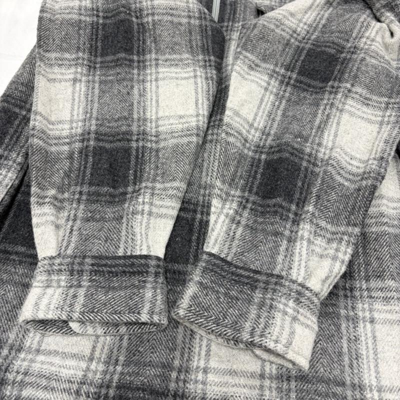 ヴィンテージ VINTAGE シャツ、ブラウス 長袖 SALOMON RIVER ウール ハーフジップ ネルシャツ チェック M チェック 灰 / グレー / gray メンズ USED 古着 中古 50156640