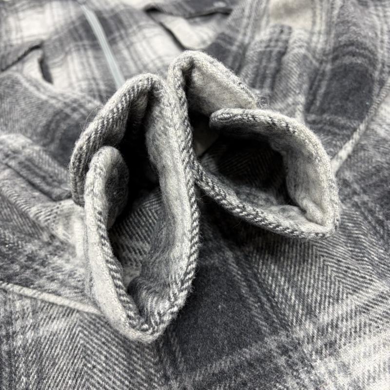 ヴィンテージ VINTAGE シャツ、ブラウス 長袖 SALOMON RIVER ウール ハーフジップ ネルシャツ チェック M チェック 灰 / グレー / gray メンズ USED 古着 中古 50156640