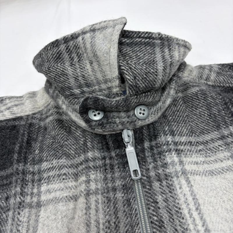 ヴィンテージ VINTAGE シャツ、ブラウス 長袖 SALOMON RIVER ウール ハーフジップ ネルシャツ チェック M チェック 灰 / グレー / gray メンズ USED 古着 中古 50156640