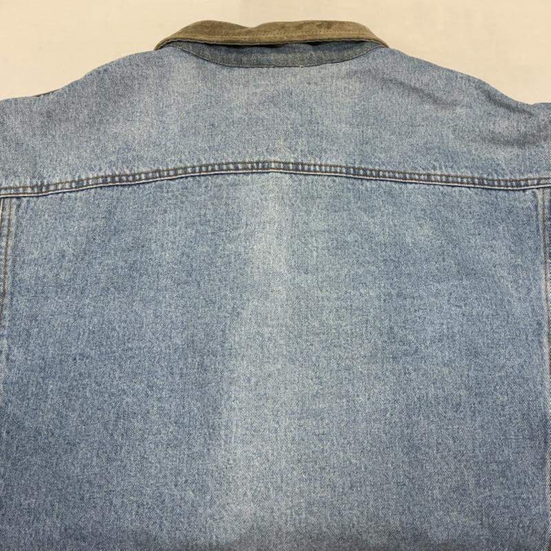 ジェイクルー J.CREW ジャケット、上着 ジャンパー、ブルゾン 90s 巨人タグ ブランケットライナー 袖裏キルティング スエード レザー カラー デニムジャケット XL ボーダー柄 水色 / ライトブルー / メンズ USED 古着 中古 50156642