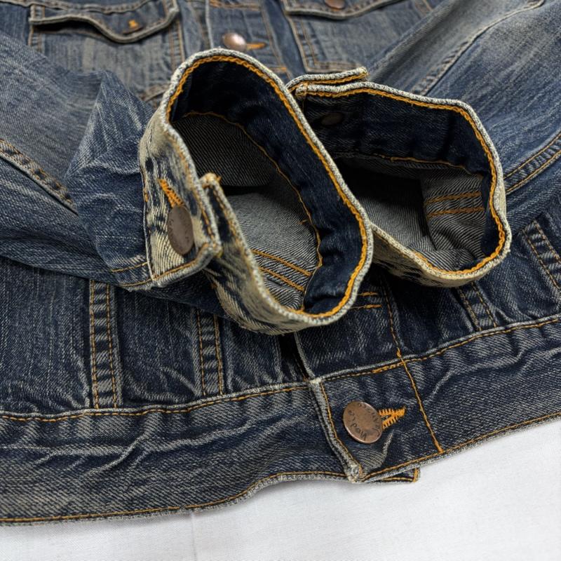 ヌーディージーンズ Nudie Jeans ジャケット、上着 ジャケット、ブレザー デニムジャケット Gジャン ヴィンテージ加工 TERRY イタリア製 S インディゴ / インディゴ / Indigo メンズ USED 古着 中古 50156645