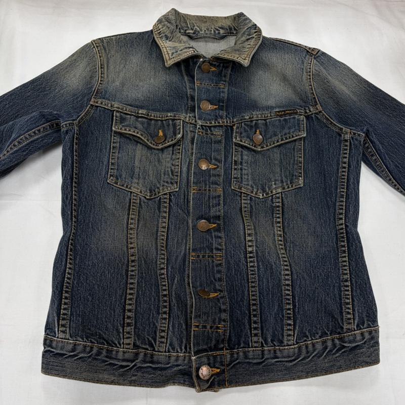 ヌーディージーンズ Nudie Jeans ジャケット、上着 ジャケット、ブレザー デニムジャケット Gジャン ヴィンテージ加工 TERRY イタリア製 S インディゴ / インディゴ / Indigo メンズ USED 古着 中古 50156645