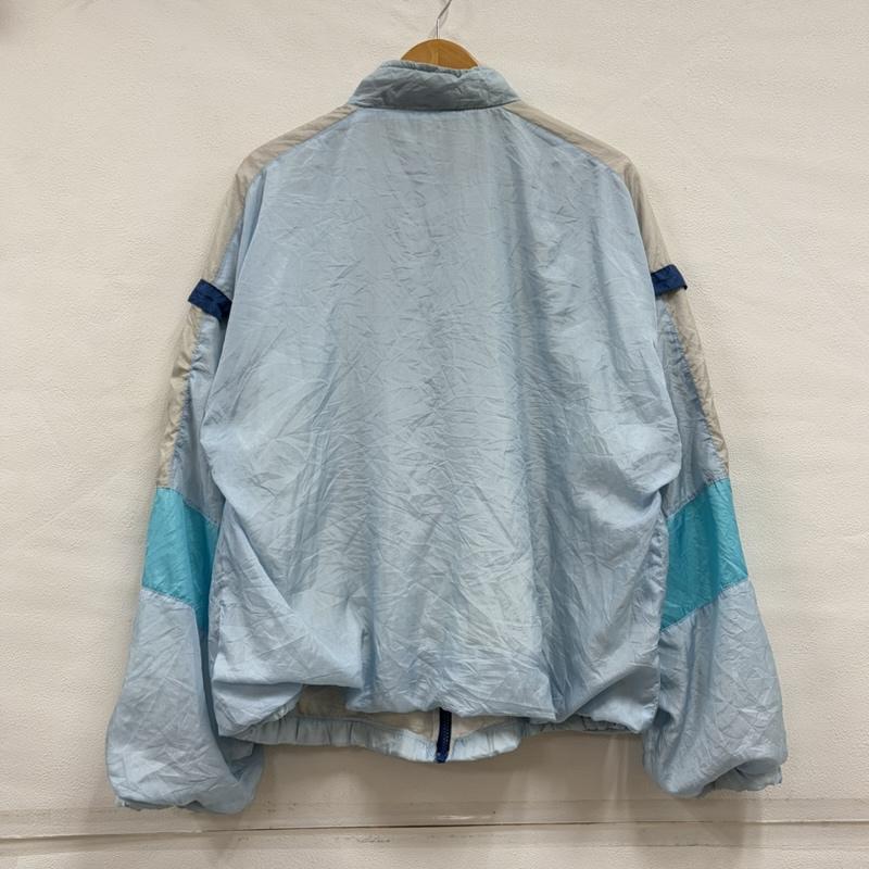 ヴィンテージ VINTAGE ジャケット、上着 ジャンパー、ブルゾン カラーブロックデザイン ナイロンジャケット サテン フルジップ M 水色 / ライトブルー / X マルチカラー / マルチカラー / multicolor メンズ USED 古着 中古 50156649
