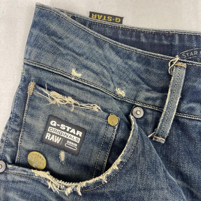 ジースターロゥ G-STAR RAW パンツ デニム、ジーンズ ARC 3D LOOSE TAPERED 加工 バナナ デニム パンツ インディゴ / インディゴ / Indigo メンズ USED 古着 中古 50156655