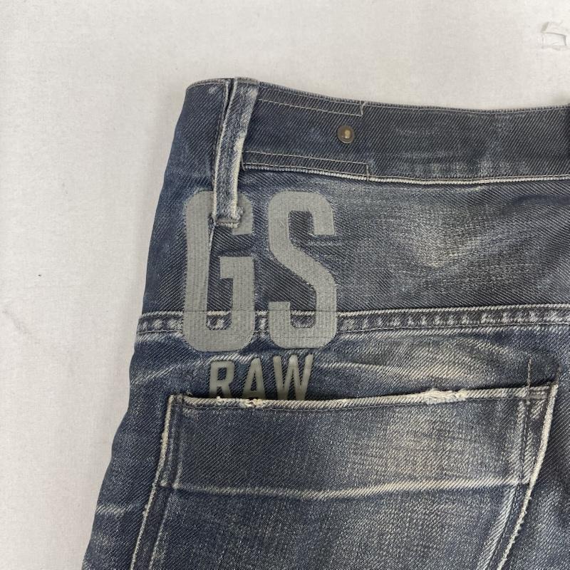 ジースターロゥ G-STAR RAW パンツ デニム、ジーンズ GS 刺繍 加工 ボタンフライ デニム パンツ 32インチ インディゴ / インディゴ / Indigo メンズ USED 古着 中古 50156669